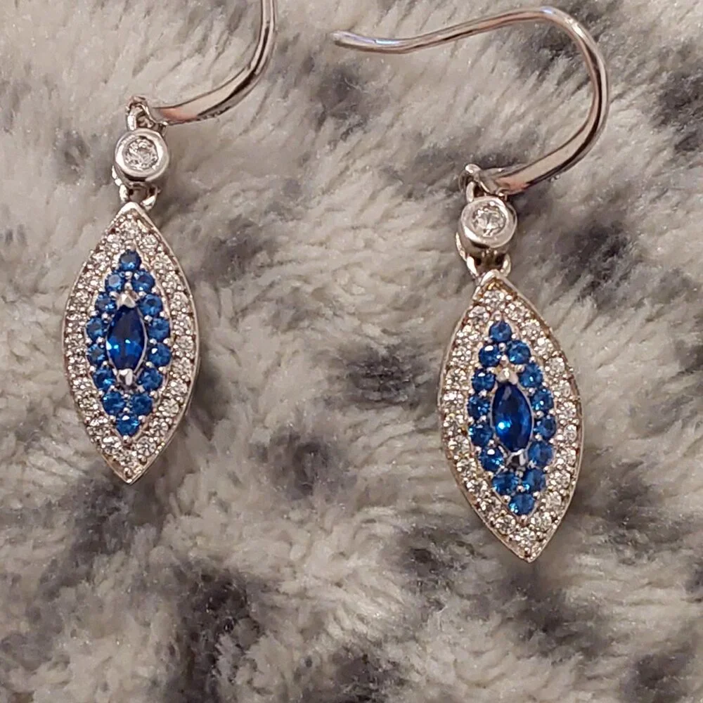 ROSS SIMONS JEWELRY 2015 EVIL EYE EARRINGS NEW CONDITION - Picture 8 of 10